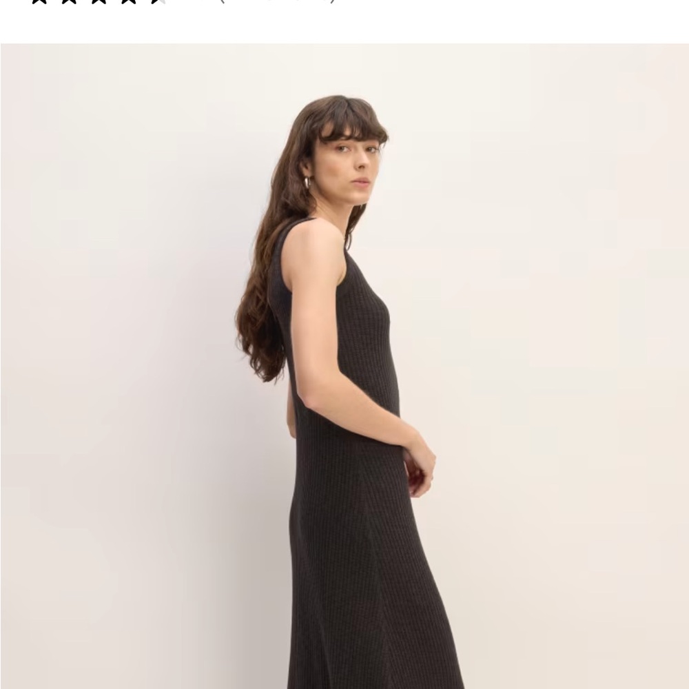 🎥 Everlane The Rib-Knit A-Line Tank Dress Sz XXL 🎥 - Picture 2 of 6